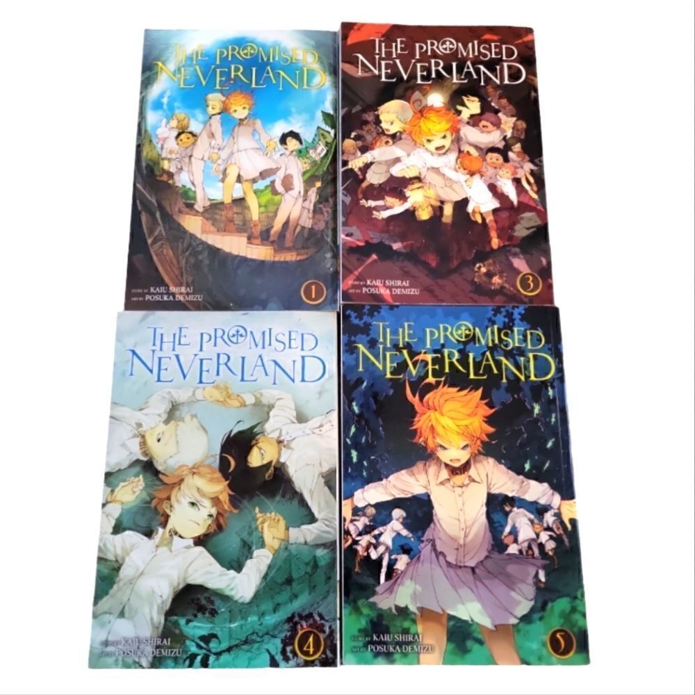 LN *LOT* OF 4 "THE PROMISED NEVERLAND" GRAFFIC NOVELS MANGA